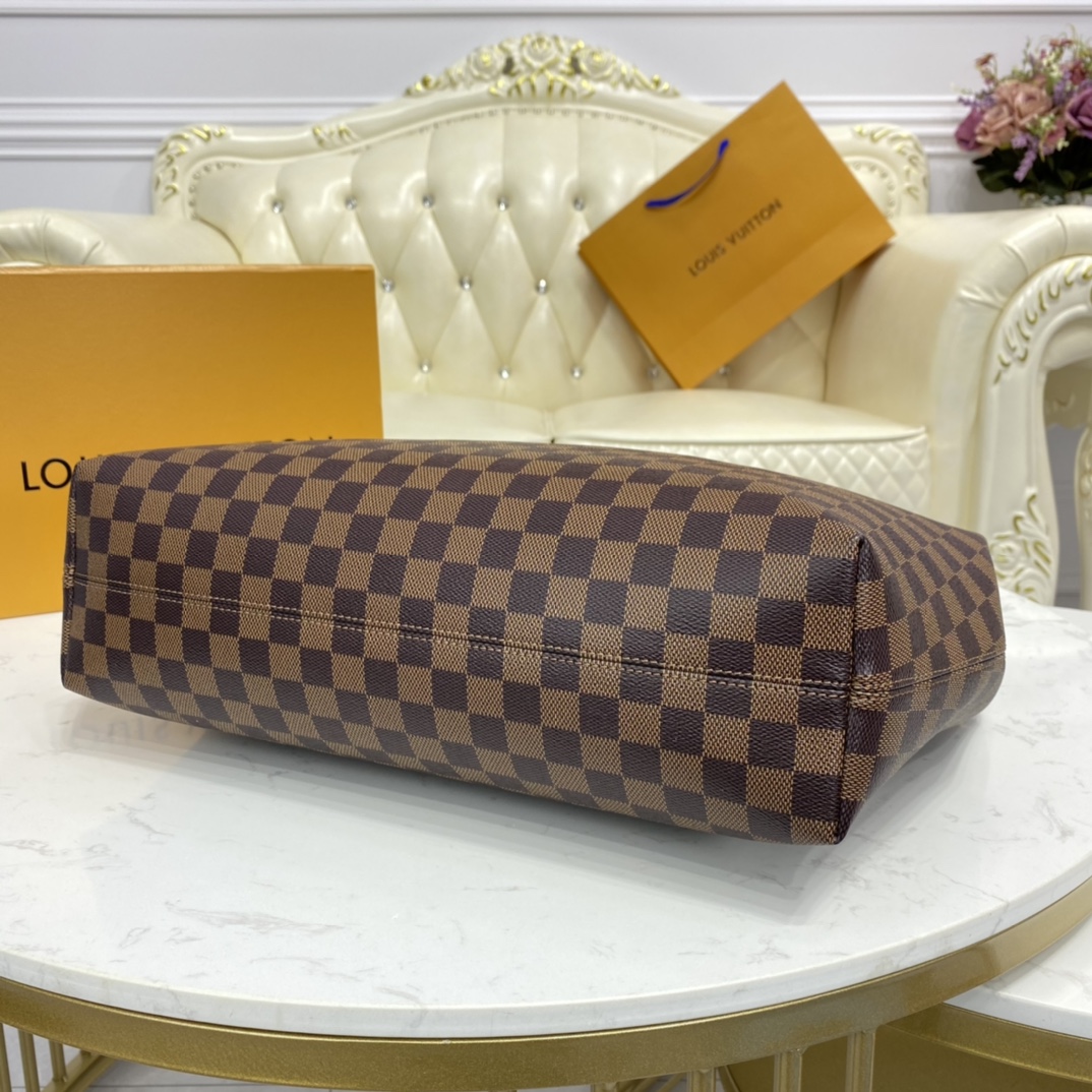 Louis Vuitton GRACEFUL MM Handbag Damier Azur N44045